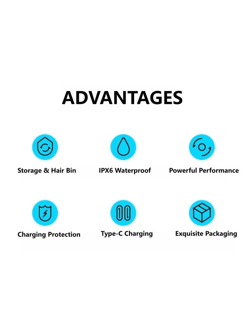 Solimpia Turbo Hair Clipper | 90% Effective Hair Collection | 1-20mm Precise Adjustment | IPX6 Fully Washable | Low Noise - Image 5